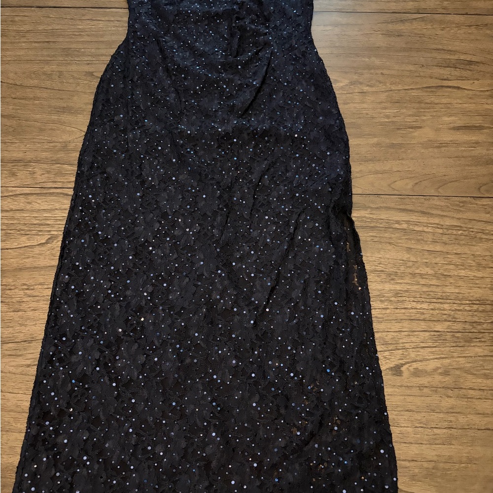Connected Apparel Midnight Black Strapless Dress